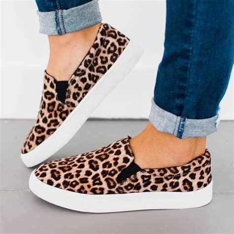 women's leopard slip on sneakers.